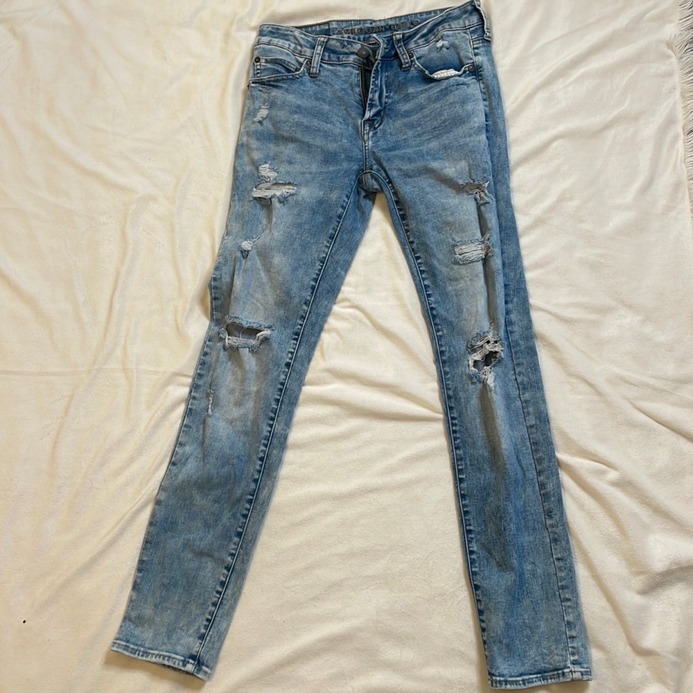 Mens Light Wash American Eagle Jeans Gem